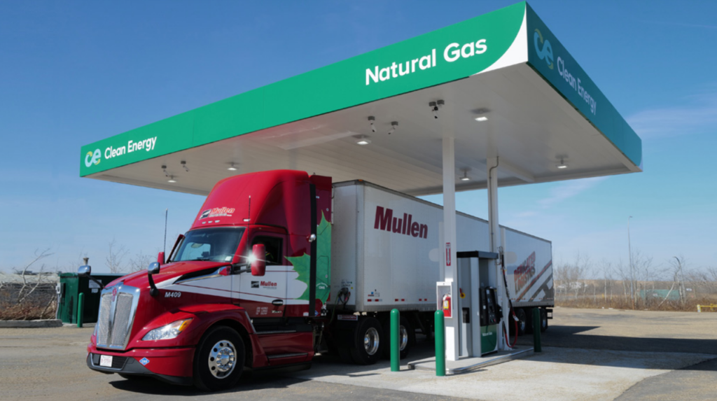 Mullen natural gas truck fueling
