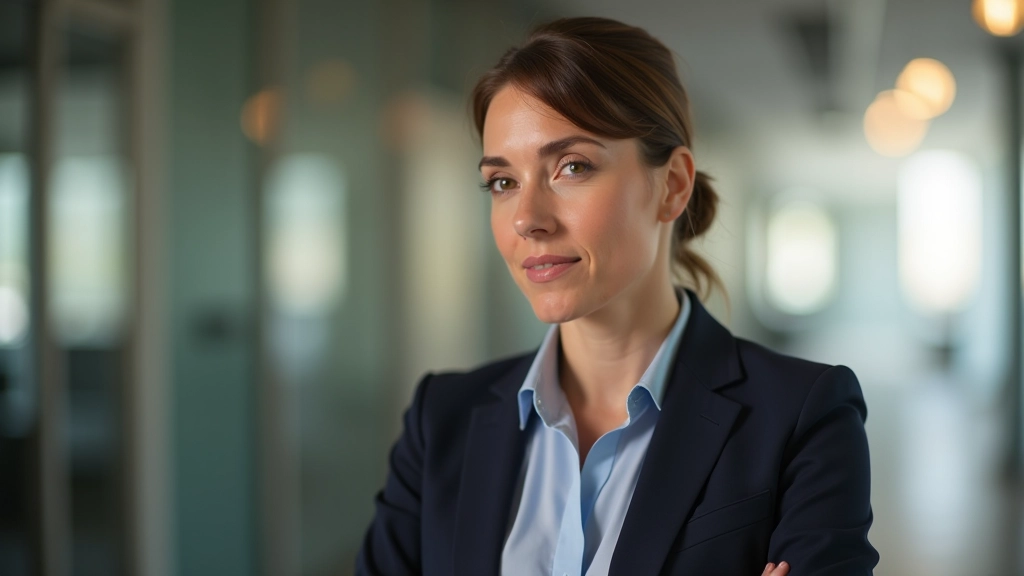 Mulher em ambiente de escritório, fazendo anotações e refletindo sobre estratégia